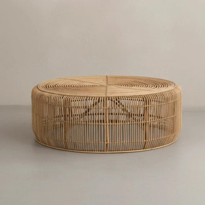 Mesa Centro Laiso Rattan Trançado Bahali 100x40cm