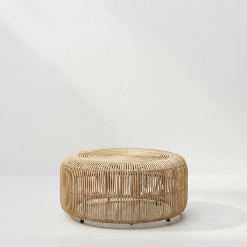 Mesa Centro Laiso Rattan Trançado Bahali 60x40cm