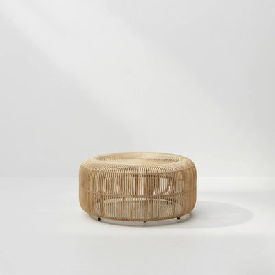 Mesa Centro Laiso Rattan Trançado Bahali 80x40cm