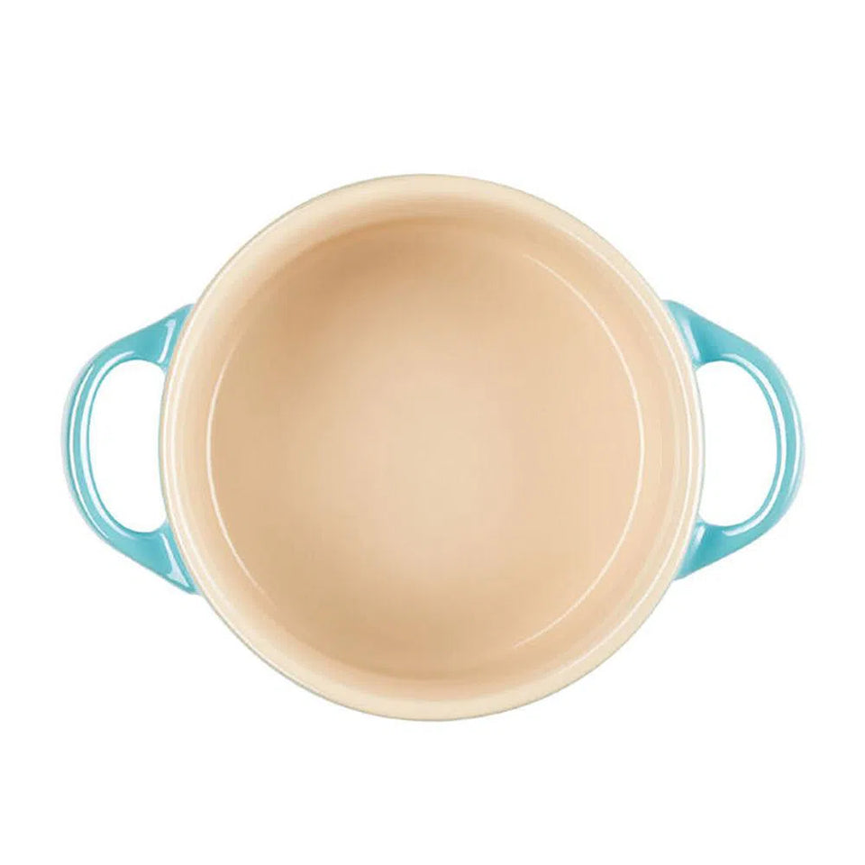 Mini Cocotte Cerâmica Azul Caribe 250ml 10cm Le Creuset