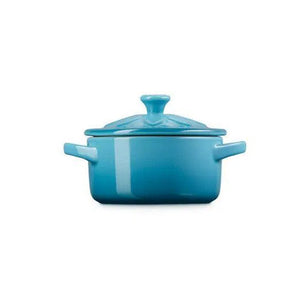 Mini Cocotte Cerâmica Sunflower Azul Caribe Pegador Colorido Le Creuset