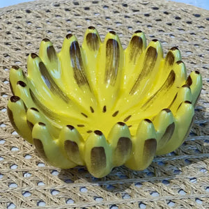 Mini Fruteira Banana Cerâmica Amarelo Lima 6,5x14,5cm Maison Blanche