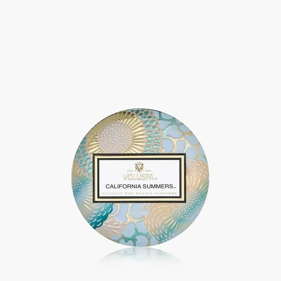 Mini Vela Voluspa Lata California Summers 25 Horas