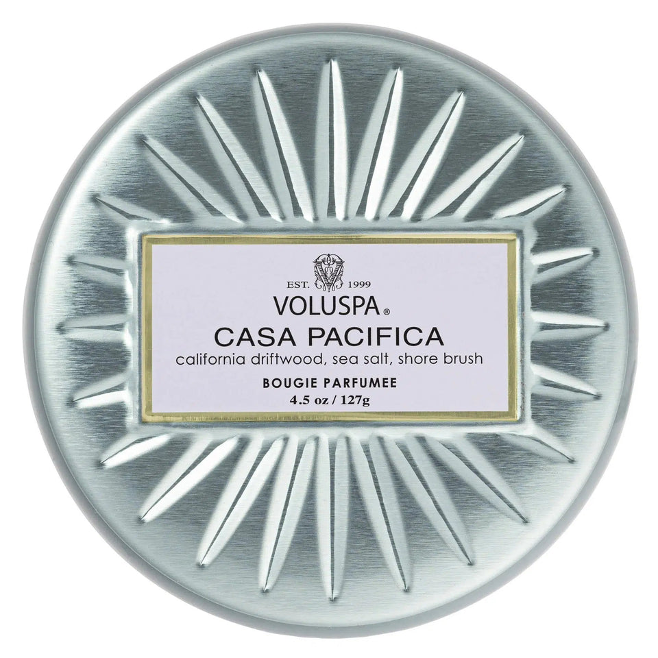 Mini Vela Voluspa Lata Casa Pacifica 25 Horas