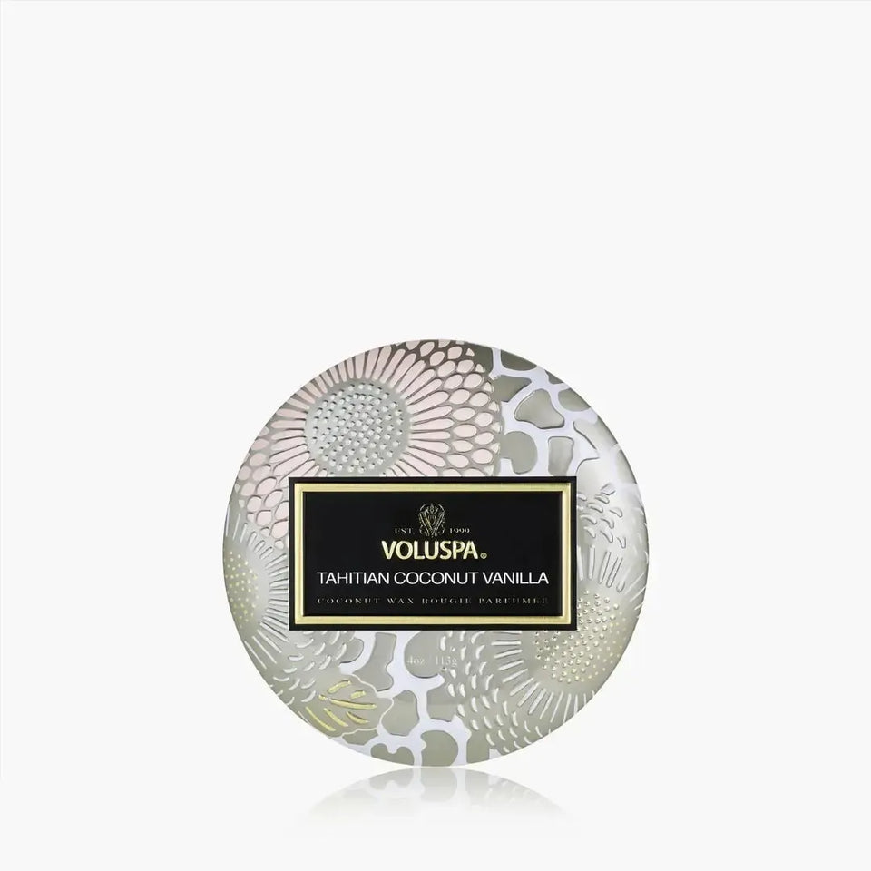 Mini Vela Voluspa Lata Tahitian Coconut Vanilla 25 Horas