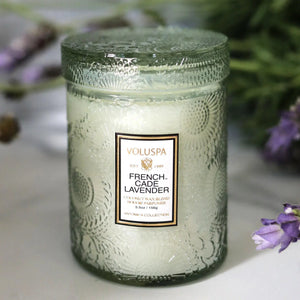 Mini Vela Voluspa Pote de Vidro French Cade Lavender 50 Horas