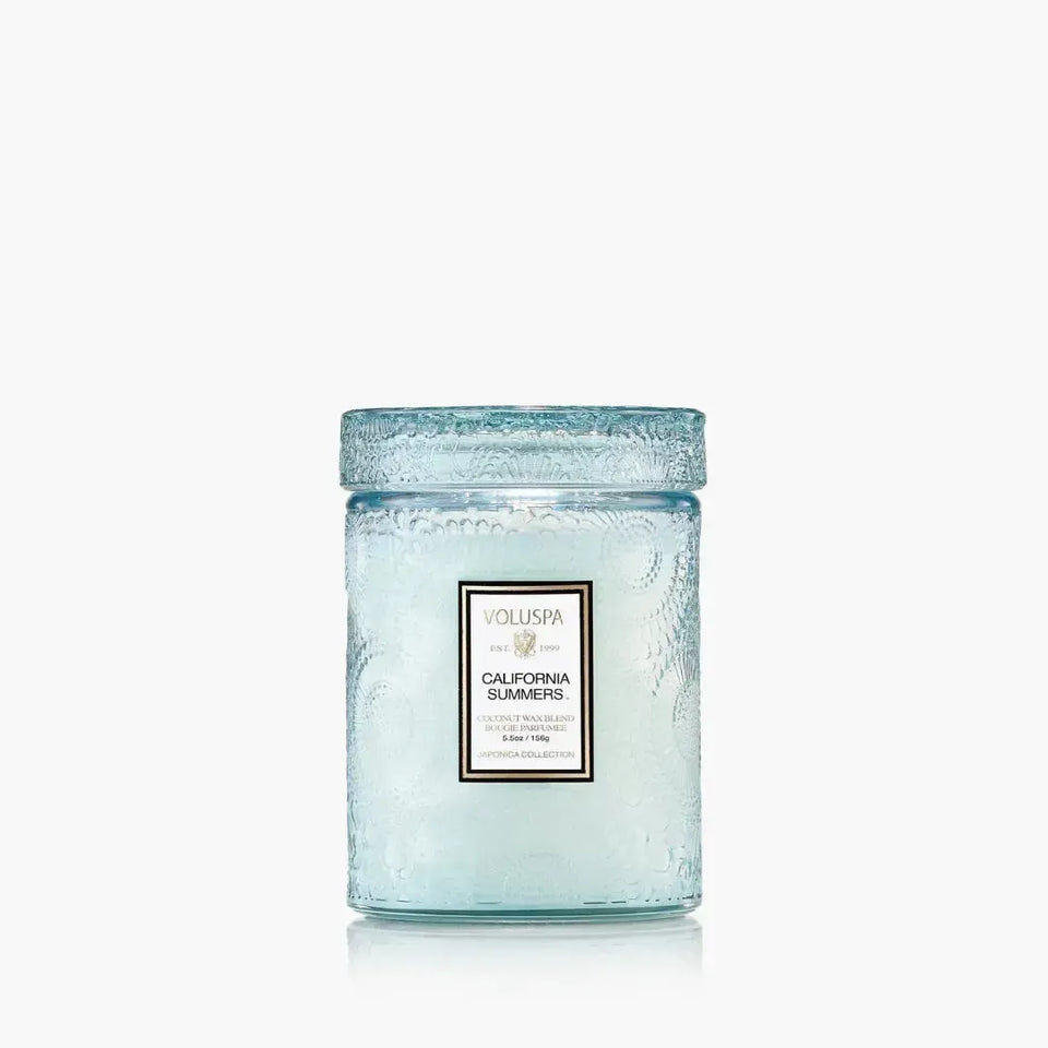 Mini Vela Voluspa Pote de Vidro Relevo California Summers 50 Horas