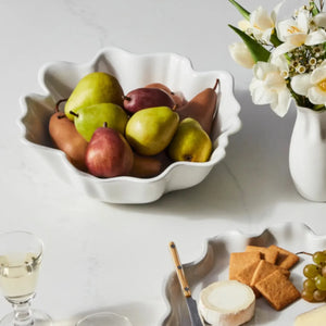 Multi Bowl p/Servir Cerâmica Branco Ruffle 3,8L Le Creuset