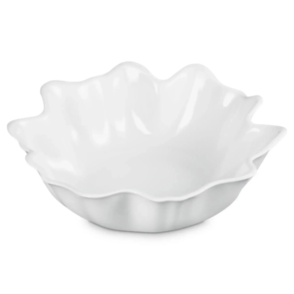 Multi Bowl p/Servir Cerâmica Branco Ruffle 3,8L Le Creuset