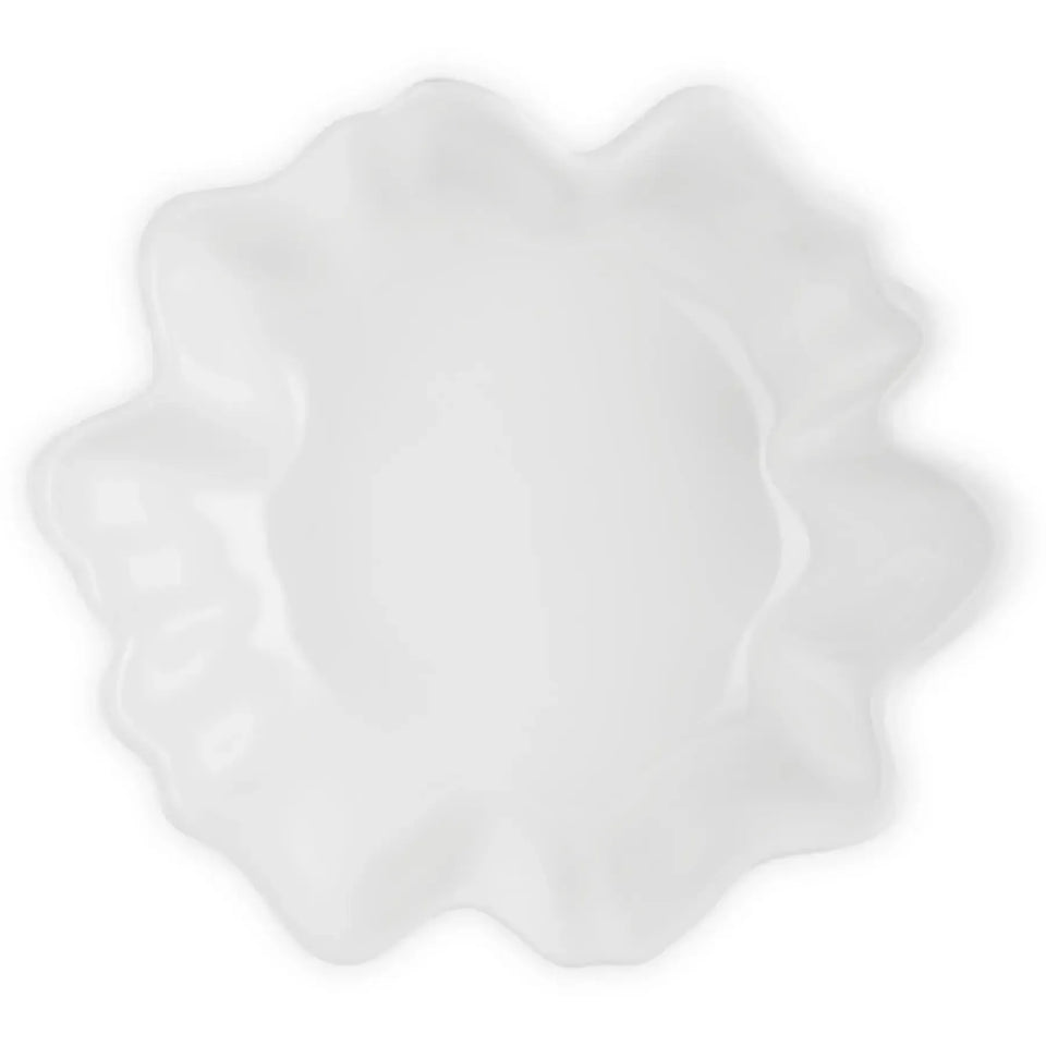 Multi Bowl p/Servir Cerâmica Branco Ruffle 3,8L Le Creuset