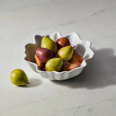 Multi Bowl p/Servir Cerâmica Branco Ruffle 3,8L Le Creuset