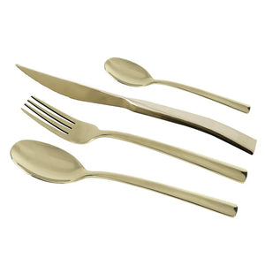 OUTLET: Faqueiro Ravel Champagne em Aço Inox 24Pçs Fracalanza