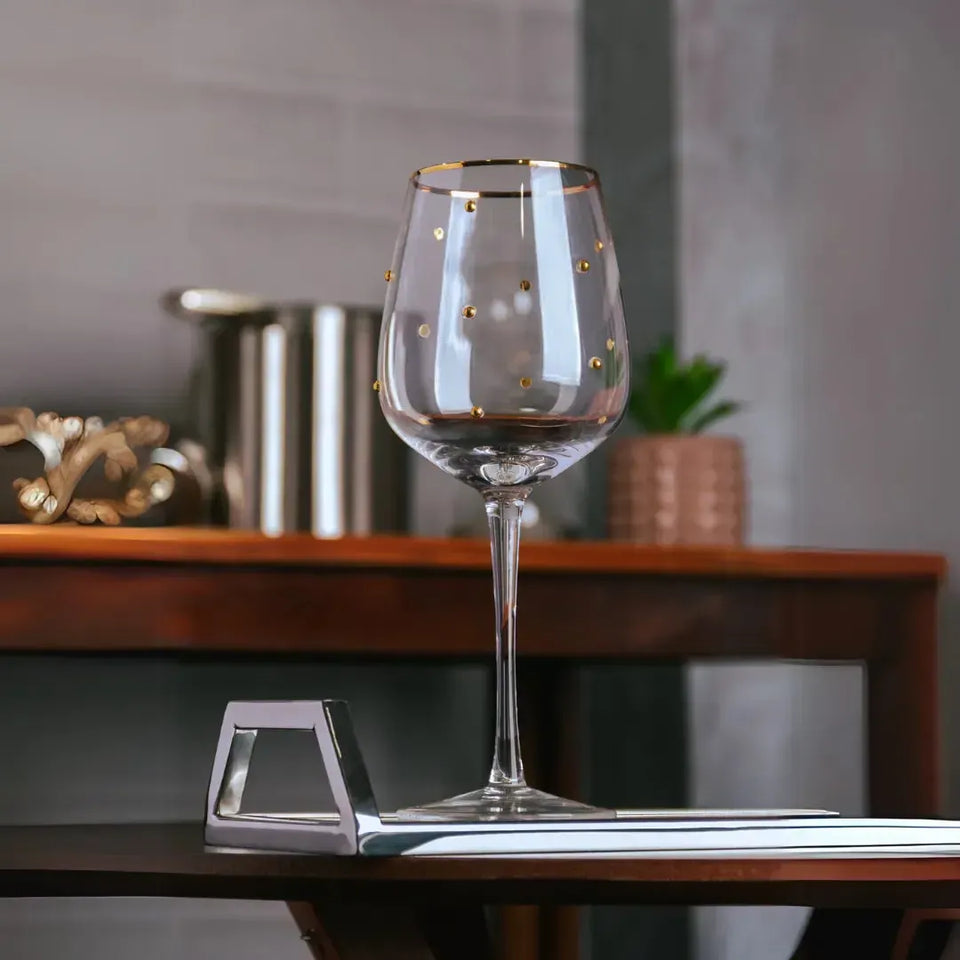 OUTLET: Jogo 2 Taças Vinho Vidro Dots 350ml