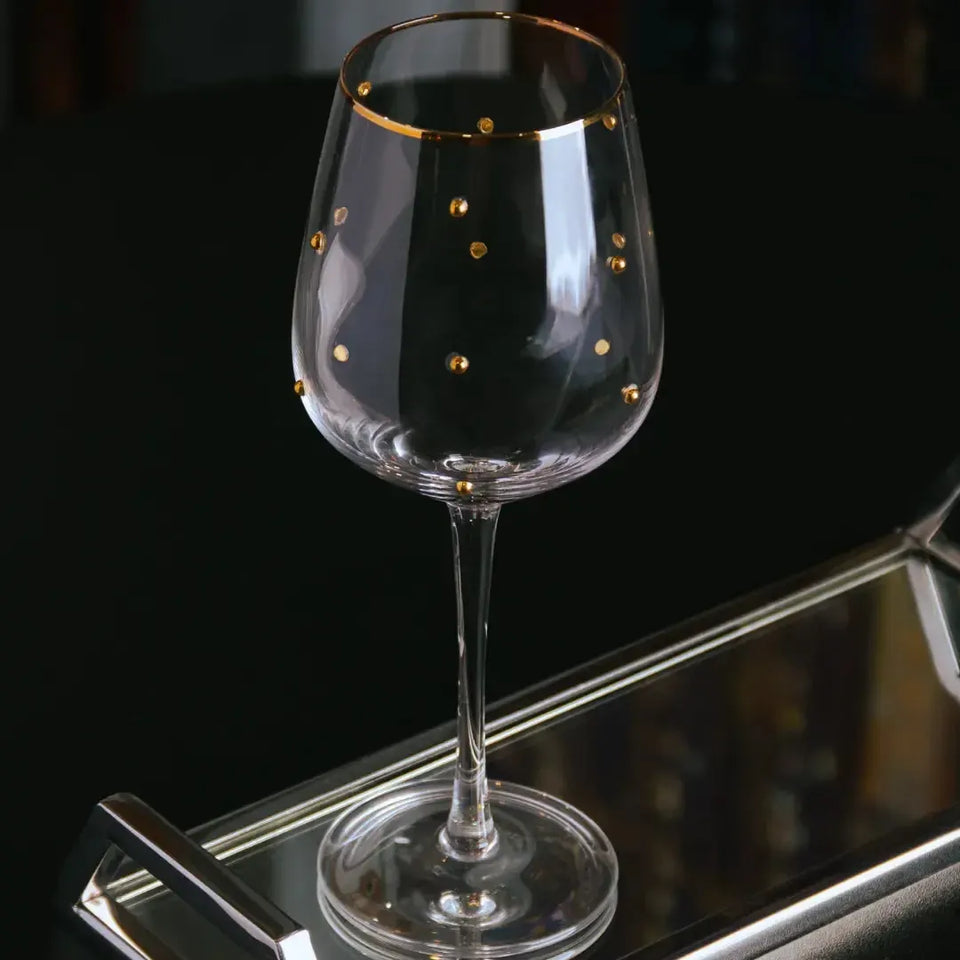 OUTLET: Jogo 2 Taças Vinho Vidro Dots 350ml