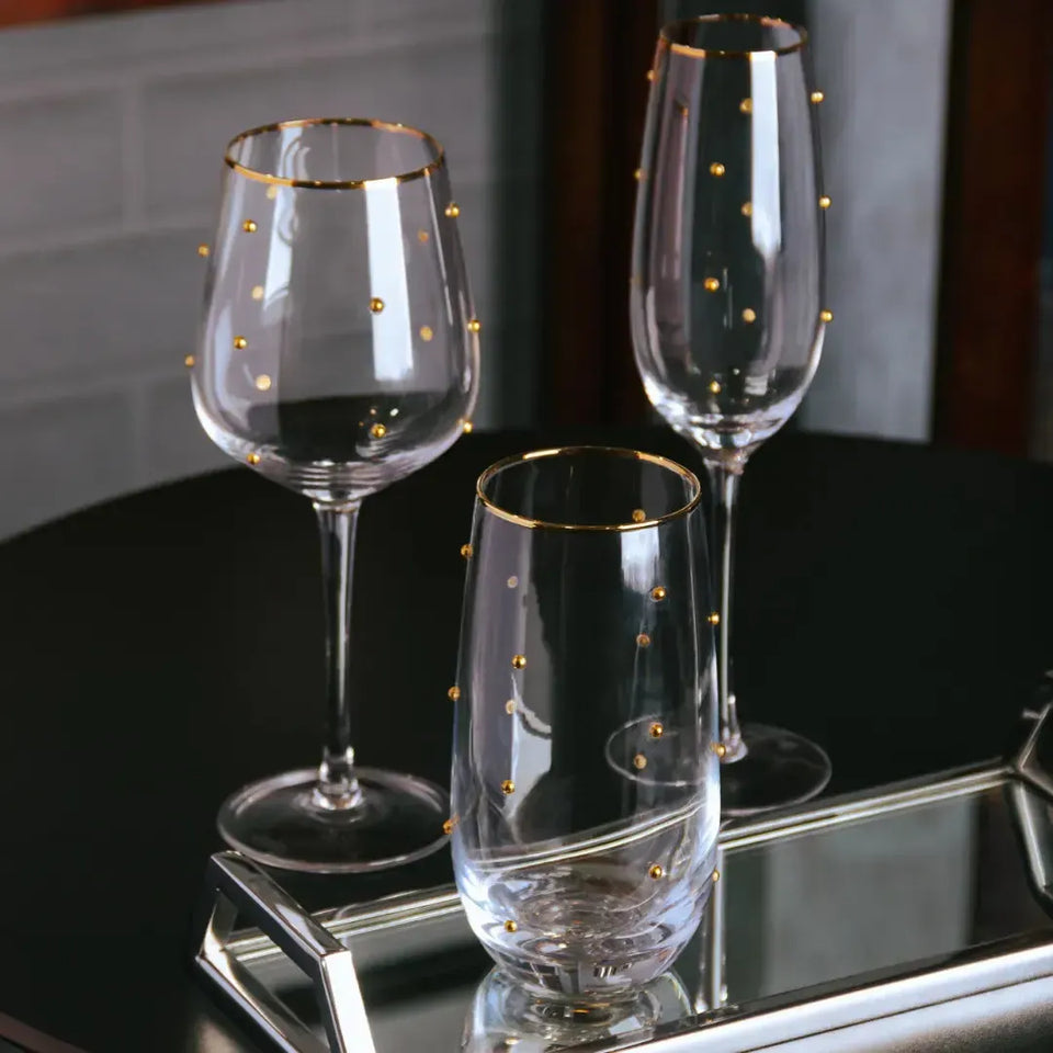 OUTLET: Jogo 2 Taças Vinho Vidro Dots 350ml