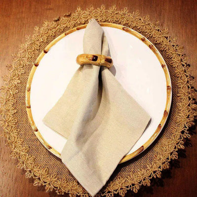 OUTLET: Jogo 4 Porta Guardanapos Argola Bambu Scalla