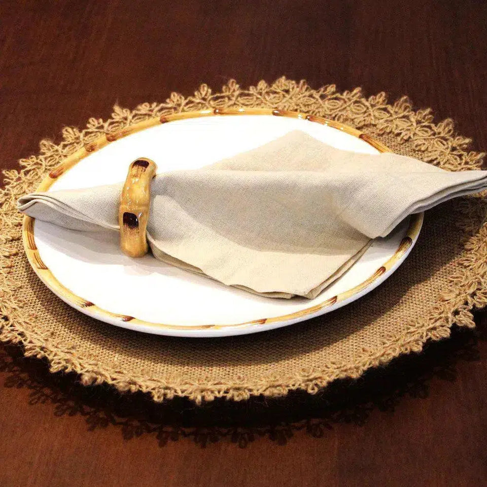 OUTLET: Jogo 4 Porta Guardanapos Argola Bambu Scalla