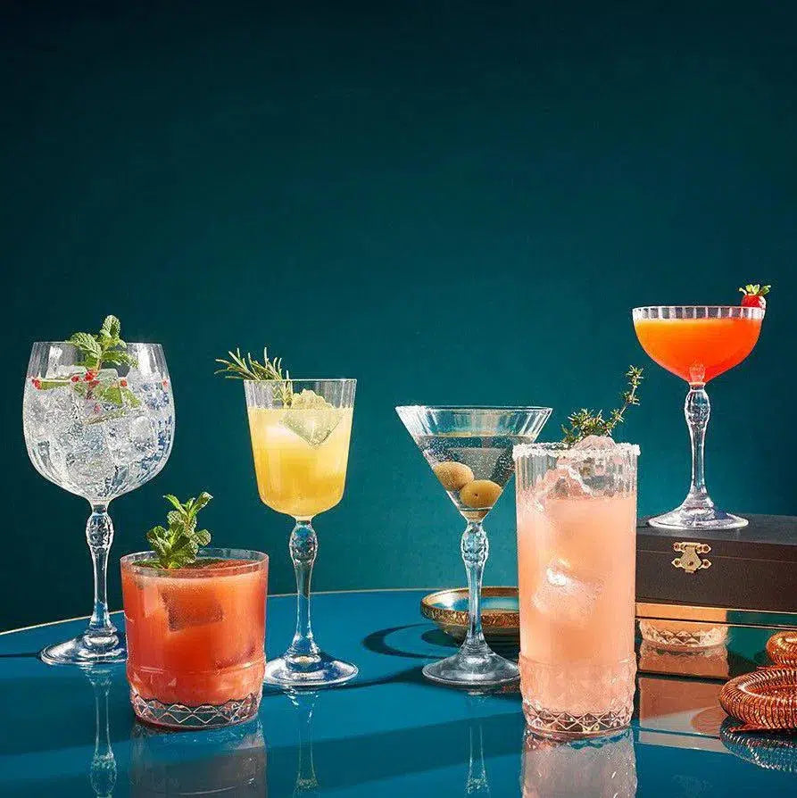 OUTLET: Jogo 6 Copos Altos Cristal Linha America 20's 480ml