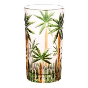 OUTLET: Jogo 6 Copos Altos Palm Tree Handpaint 360ml