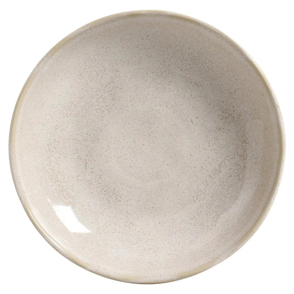 OUTLET: Jogo 6 Pratos Fundos Stoneware Bio Latte 22,5cm Porto Brasil