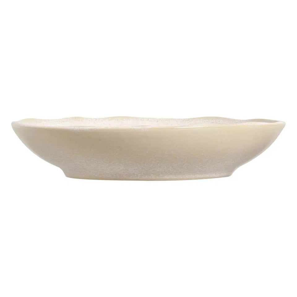 OUTLET: Jogo 6 Pratos Fundos Stoneware Bio Latte 22,5cm Porto Brasil