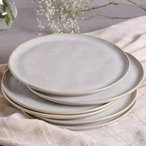 OUTLET: Jogo 6 Pratos Rasos Stoneware Bio Latte 27,5cm Porto Brasil