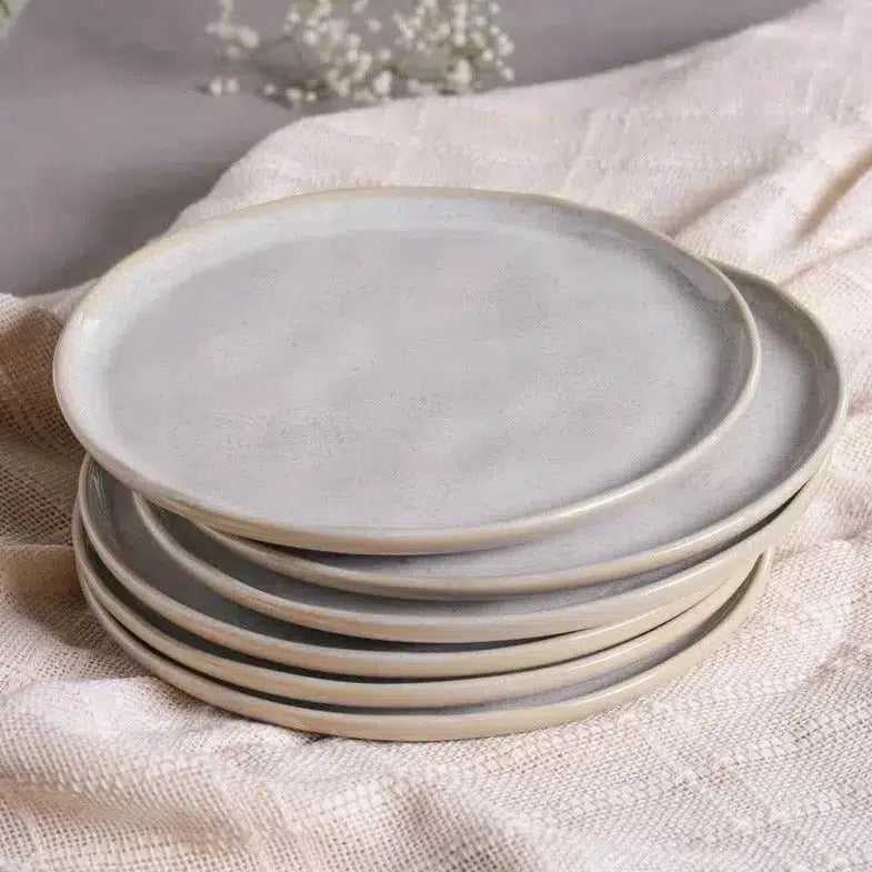 OUTLET: Jogo 6 Pratos de Sobremesa Stoneware Bio Latte 21,5cm Porto Brasil