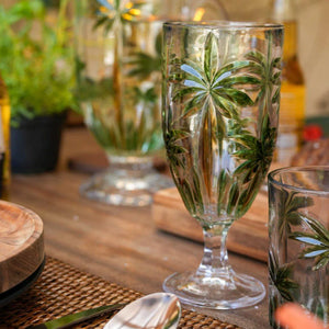 OUTLET: Jogo 6 Taças Palm Tree Handpaint 450ml