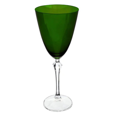 OUTLET: Jogo 6 Taças para Água ou Vinho em Cristal Bohemia Elizabeth Verde 350ml