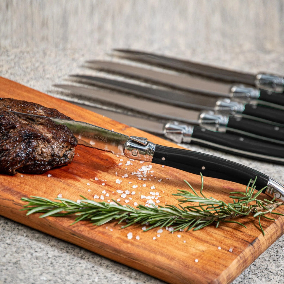 OUTLET: Kit com 6 Facas Luxo Preto Laguiole La Maison