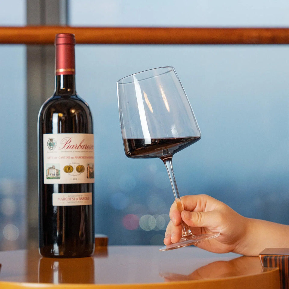 OUTLET: Kit com 6 Taças para Vinho Borgonha em Cristal Linha Quadratta 700ml Artevino