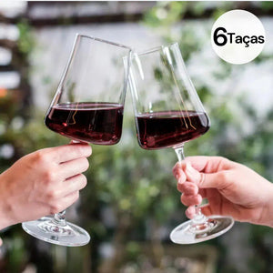 OUTLET: Kit com 6 Taças para Vinho em Cristal Bohemia Sommelier 460ml