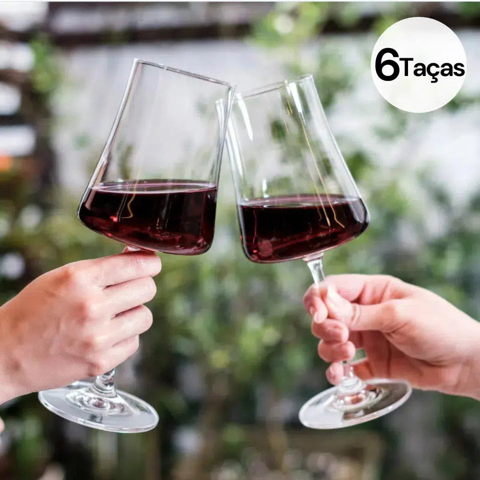 OUTLET: Kit com 6 Taças para Vinho em Cristal Bohemia Sommelier 460ml