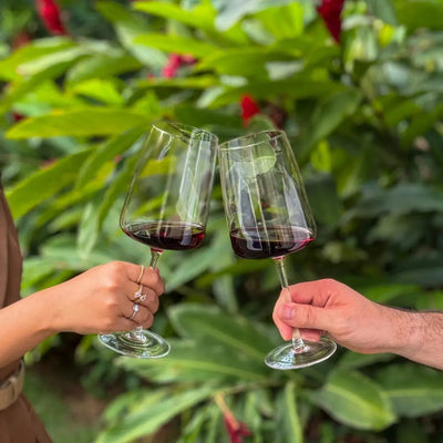 OUTLET: Kit com 6 Taças para Vinho em Cristal Linha Quadratta 660ml Artevino