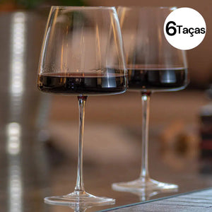 OUTLET: Kit com 6 Taças para Vinho em Cristal Signature 850ml Artevino