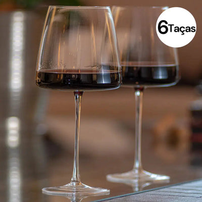 OUTLET: Kit com 6 Taças para Vinho em Cristal Signature 850ml Artevino
