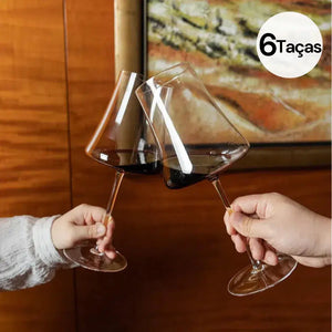 OUTLET: Kit com 6 Taças para Vinho em Cristal Sommelier 660ml