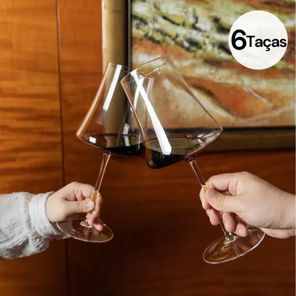 OUTLET: Kit com 6 Taças para Vinho em Cristal Sommelier 660ml