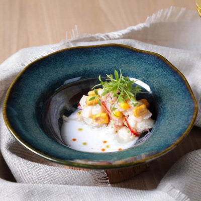 OUTLET: Mini Prato Chapéu Stoneware Orgânico Oceano 250ml 19x5,5cm Porto Brasil