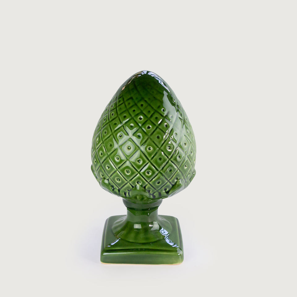 Adorno Pinha América Grande Alcachofra Verde