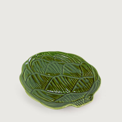 Prato Sobremesa Cerâmica 22cm Alcachofra Verde