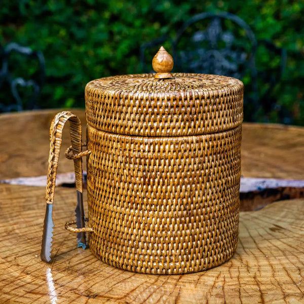 PRÉ-VENDA: Balde de Gelo em Rattan com Pegador Bahali 20x23cm