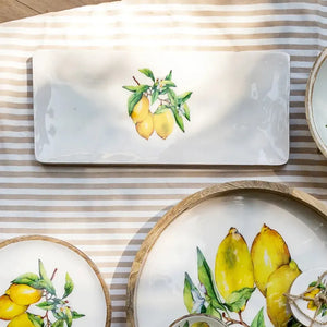 PRÉ-VENDA: Bandeja Grande Retangular Madeira Toscana Bahali 41cm