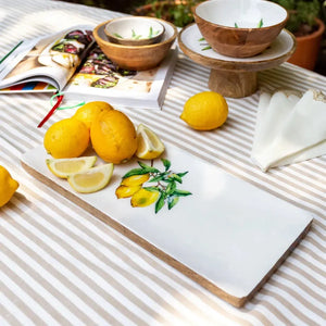 PRÉ-VENDA: Bandeja Grande Retangular Madeira Toscana Bahali 41cm