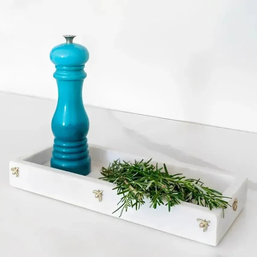 PRÉ-VENDA: Bandeja Retangular Mármore Laguiole Bee