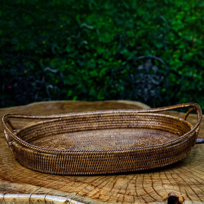 PRÉ-VENDA: Bandeja em Rattan Bahali 55x39x11cm