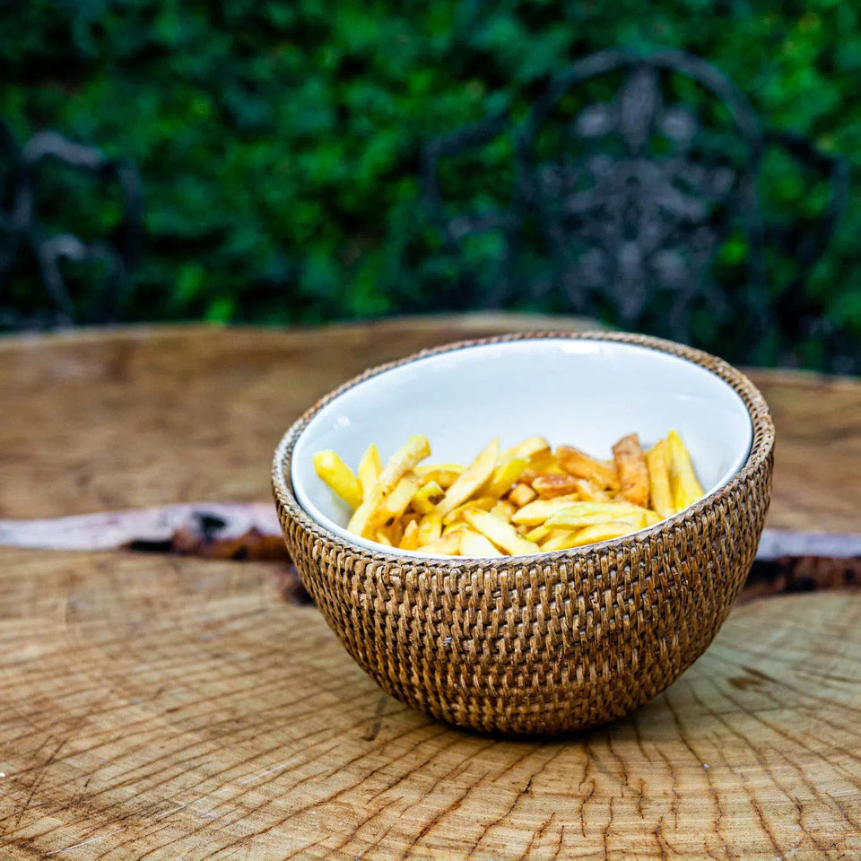 PRÉ-VENDA: Bowl em Rattan com Suporte Bahali 21cm