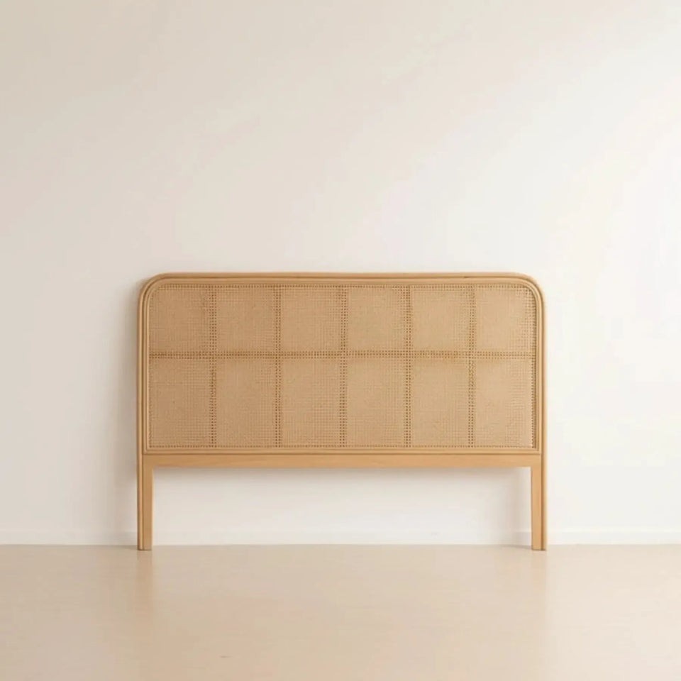 PRÉ-VENDA: Cabeceira King Oval Rattan Trançado Bahali 130x180x5cm