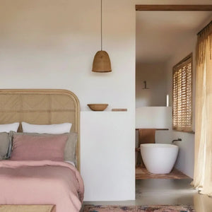 PRÉ-VENDA: Cabeceira King Oval Rattan Trançado Bahali 130x180x5cm