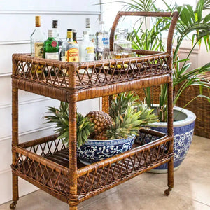 PRÉ-VENDA: Carrinho em Rattan Bahali 80x48x91cm